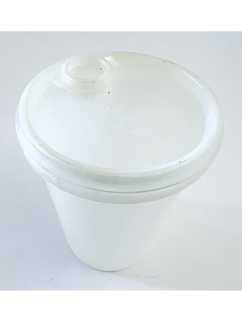 VTG Tupperware Handolier Container 321-1 White Canister w/ Seal #222 Lid#237 USA